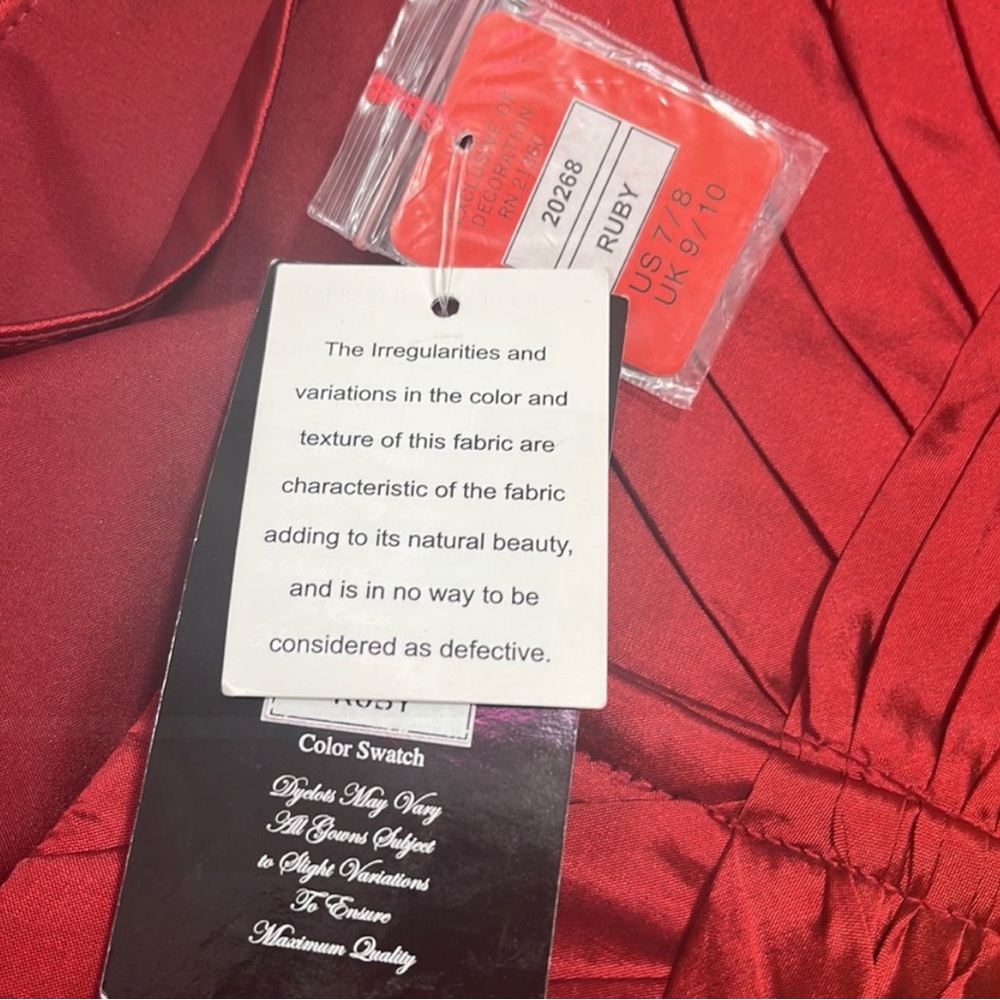 NWT Angelina Faccenda Ruby Red Cocktail Prom Homecoming Dress - Picture 11 of 12